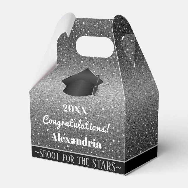 Star Light Sky Graduation Party Favor Boxes (Front Side)