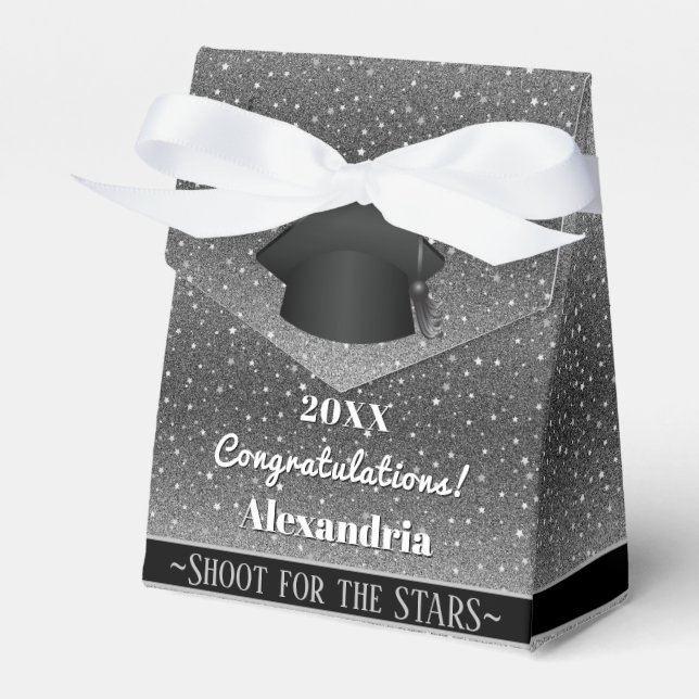 Star Light Sky Graduation Party Favor Boxes (Front Side)