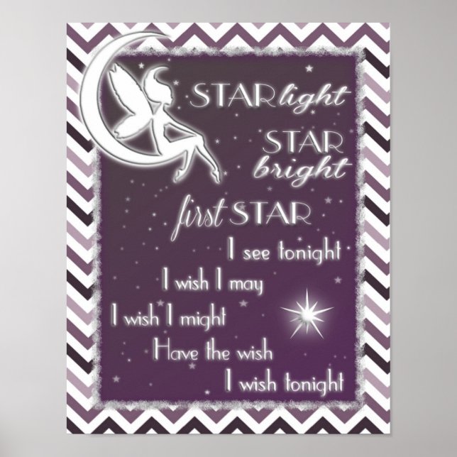 Star Light Star Bright Nursery Sign (Front)