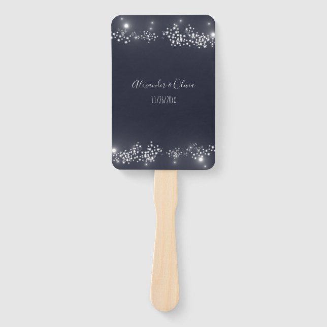 Star Light Wedding Favor Hand Fan (Front)
