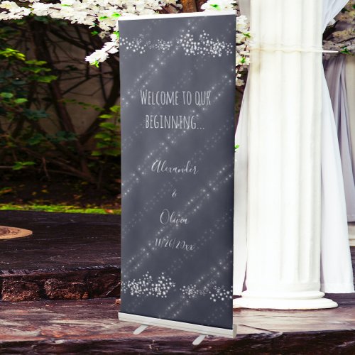 Star Light Wedding Retractable Banner