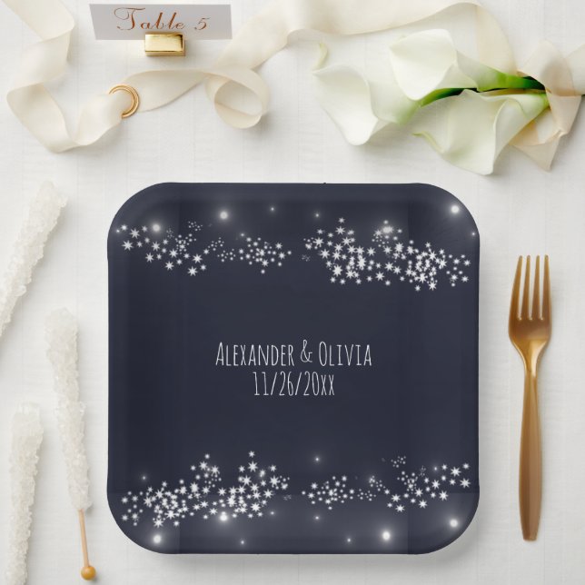 Star Light Wedding Shower Paper Plates (Wedding)