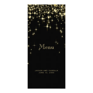 Star Lights in Gold and Black - Menu
