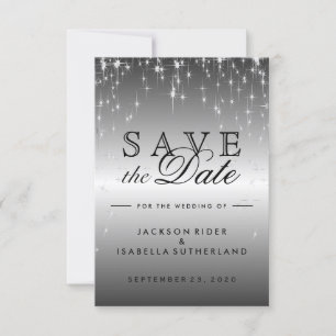 Star Lights in Metallic Silver - Save the Date