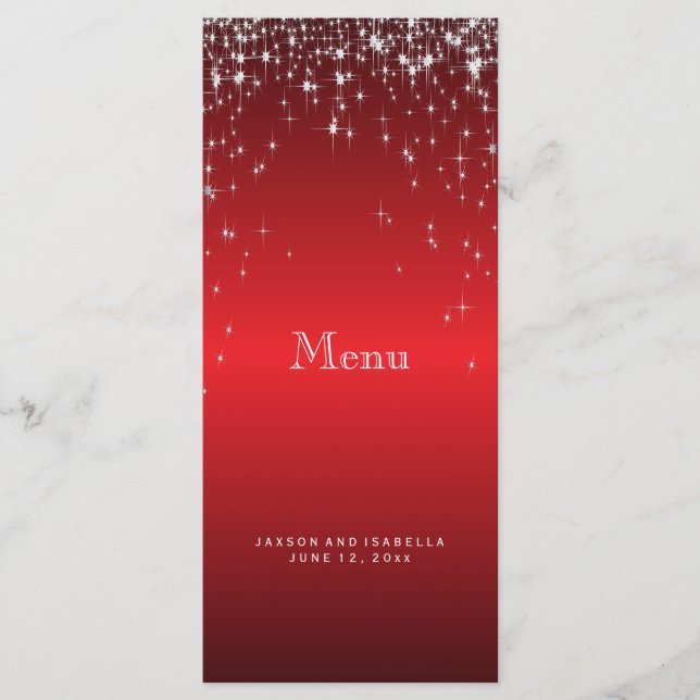 Star Lights in Red - Menu (Front)