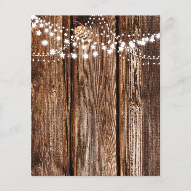 Star Lights & Wood Grain Scrapbook Paper (Front)