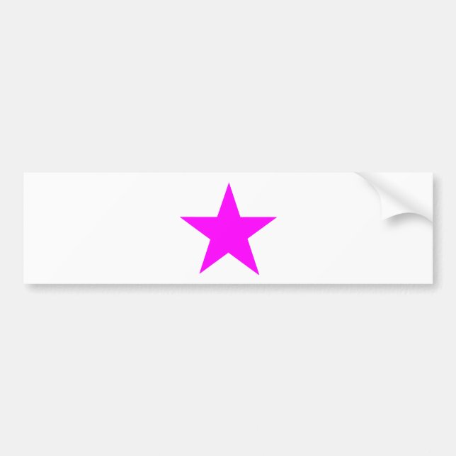 Star Magenta The MUSEUM Zazzle Gifts Bumper Sticker (Front)