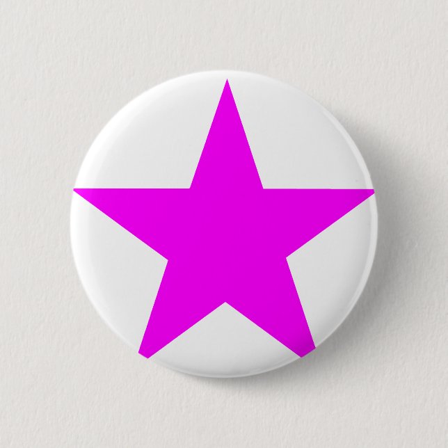 Star Magenta The MUSEUM Zazzle Gifts Button (Front)