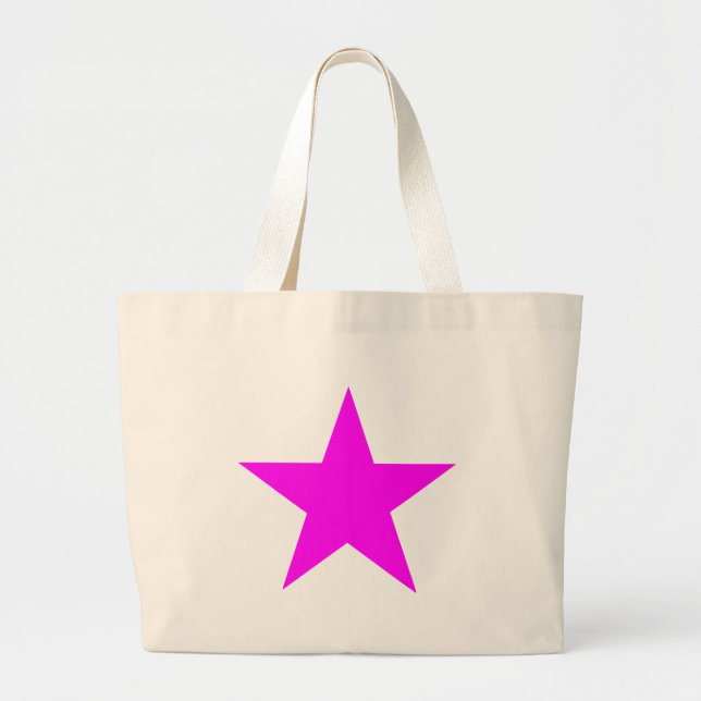 Star Magenta The MUSEUM Zazzle Gifts Large Tote Bag (Front)