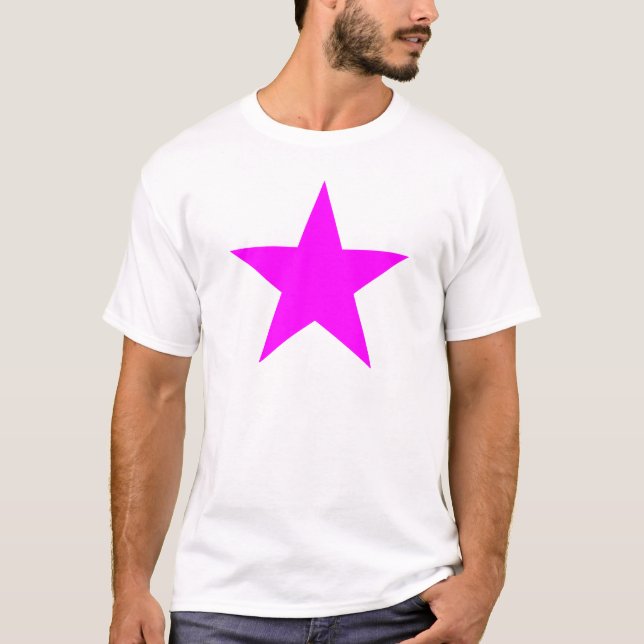 Star Magenta The MUSEUM Zazzle Gifts T-Shirt (Front)