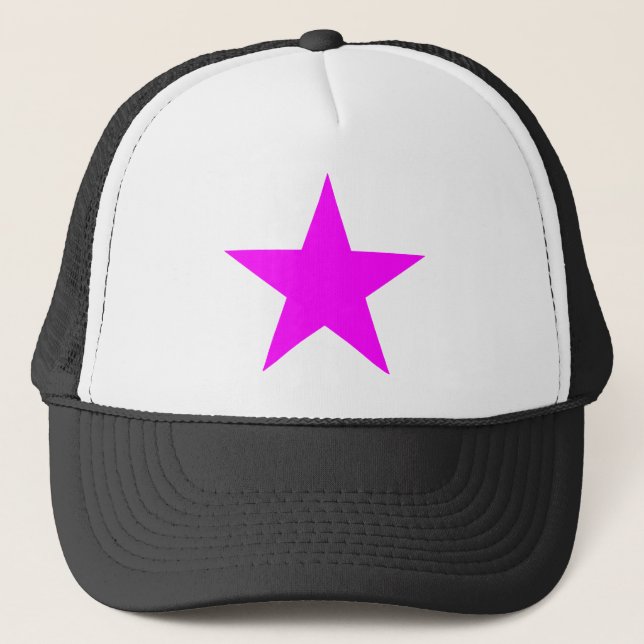 Star Magenta The MUSEUM Zazzle Gifts Trucker Hat (Front)