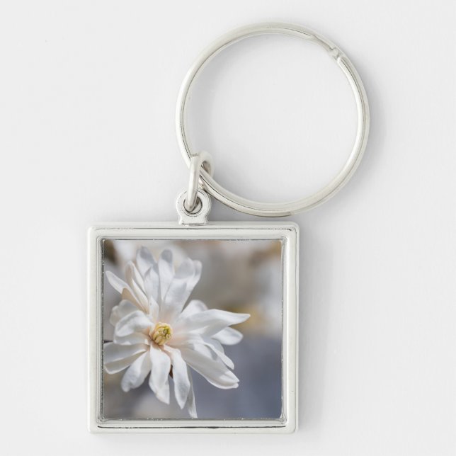 Star Magnolia Bloom Keychain (Front)