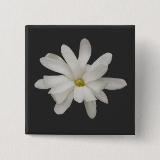 Star Magnolia Flower Badge Button