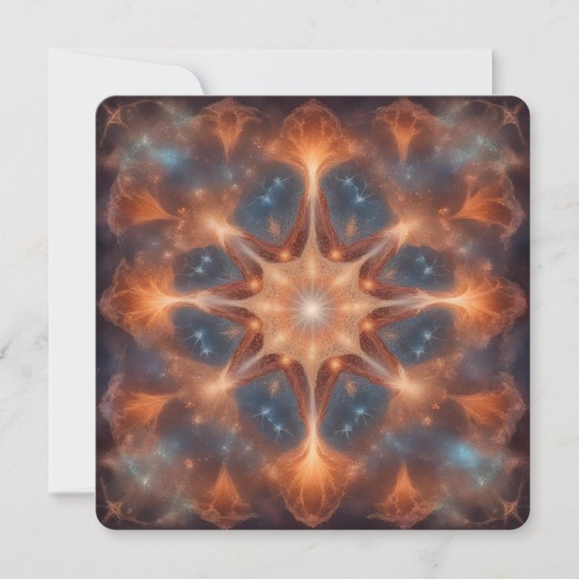 Star Mandala AI Fantasy Digital Art Print Cosmic (Front)