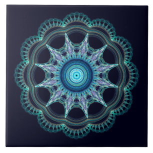 Star mandala ceramic tile