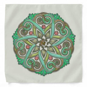 Star  Mandala Pealescent Bandana