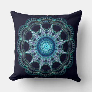 Star mandala throw pillow