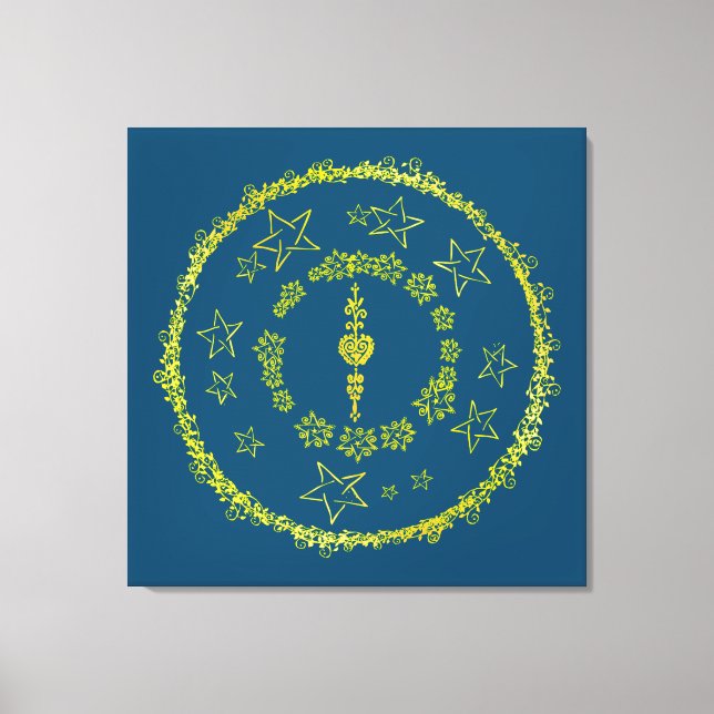 Star Mandala - Wrapped Canvas Print (Front)