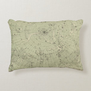Star map of North polar region Accent Pillow