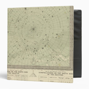 Star map of South polar region 3 Ring Binder