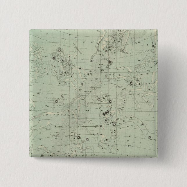 Star map pinback button (Front)