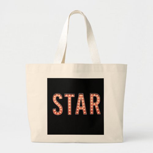 STAR Marquee Lights Large Tote Bag