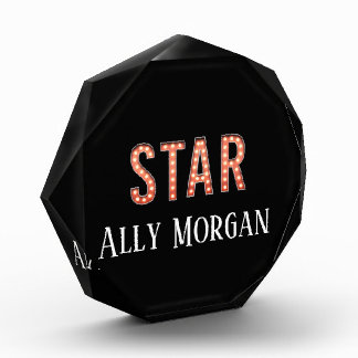 STAR Marquee Lights Personalized Acrylic Award