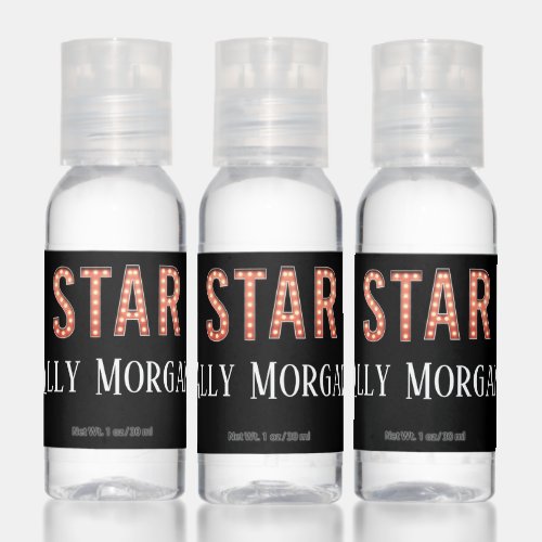 Star Marquee Lights Personalized Hand Sanitizer