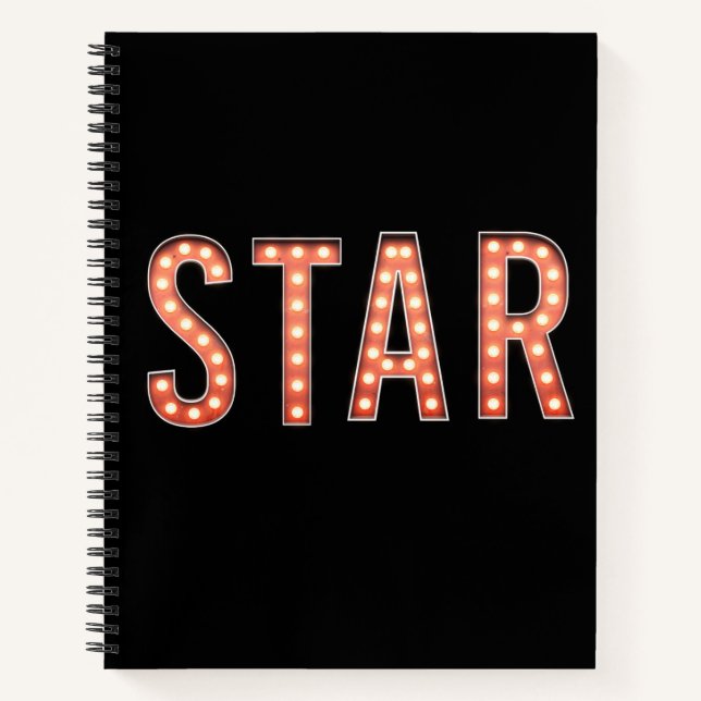 STAR Marquee Lights Spiral Notebook (Front)