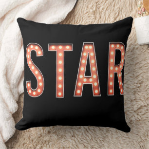 STAR Marquee Lights Throw Pillow
