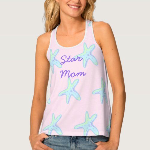 Star Mom Beachy Starfish Tank Top