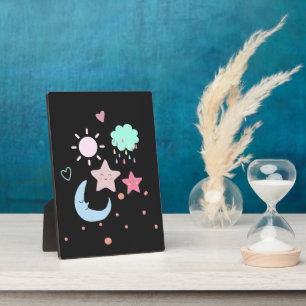 Star Moon cloud sun heart cute Baby Plaque