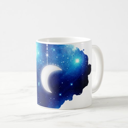 Star moon night sky celestial galaxy  coffee mug