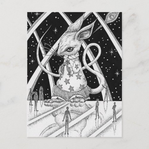 Star mouse postcard