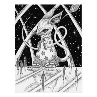 Star mouse postcard