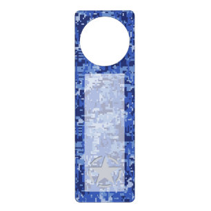 Star Navy Blue Digital Camouflage Door Hanger