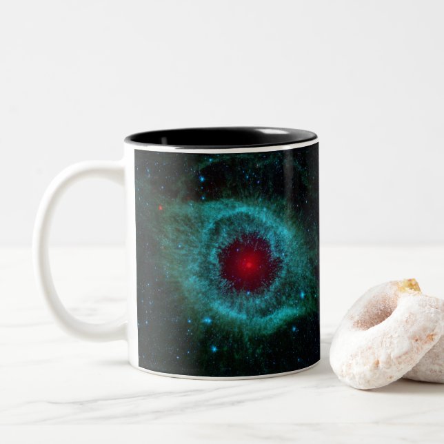 Star nebula space astronomy Science Two-Tone Coffee Mug (With Donut)