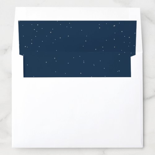 Star night navy blue envelope liner