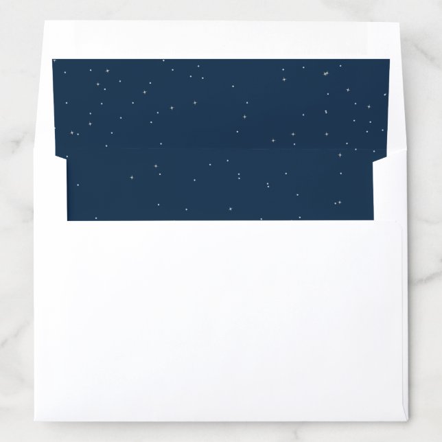 Star night navy blue envelope liner (In Envelope)
