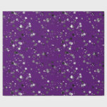 Star night - purple wrapping paper
