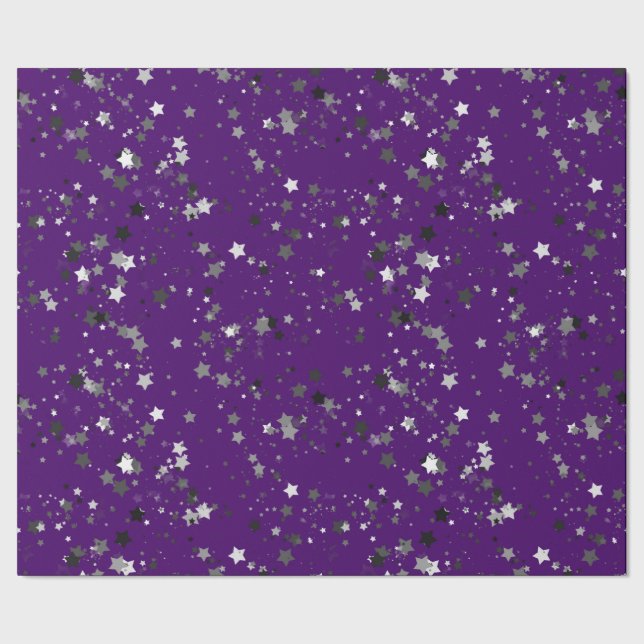 Star night - purple wrapping paper (Seam)