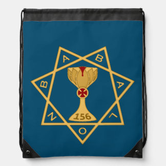 Star of Babalon Gold Logo Drawstring Bag