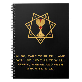 Star of Babalon Gold Logo Spiral Bound Notebook