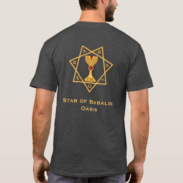 Star of Babalon Gold Logo Twice T-Shirt  (Back)