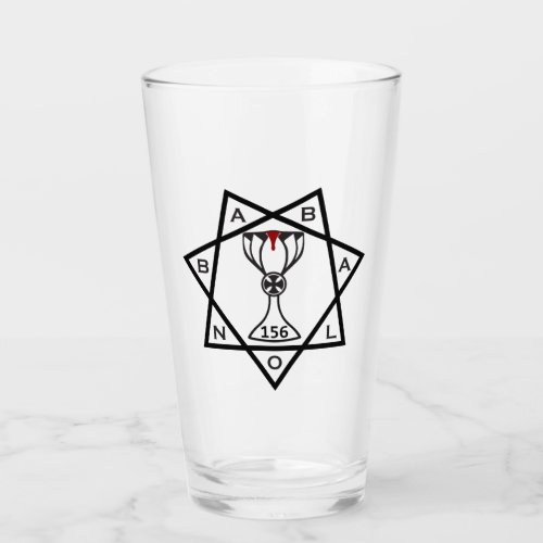 Star of Babalon Logo Glass Cup