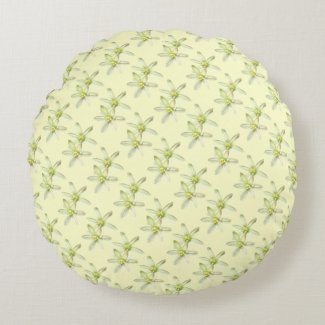 Star of Bethlehem Abstract Round Throw Pillow