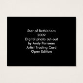 Star of Bethlehem ~ ATC card (Back)