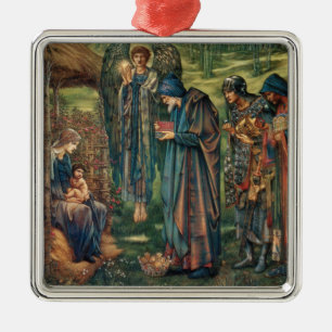 Star of Bethlehem (by Edward Burne-Jones) Ceramic Metal Ornament