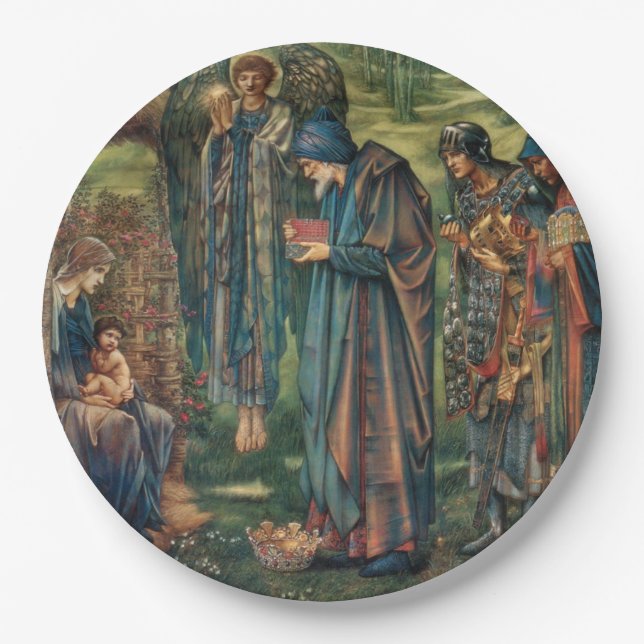 Star of Bethlehem (by Edward Burne-Jones) Paper Pl Plates (Front)