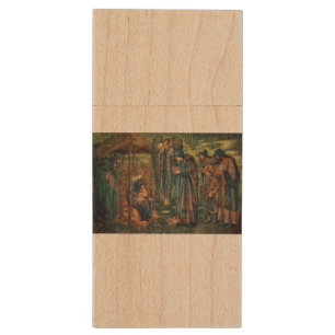 Star of Bethlehem (by Edward Burne-Jones) Wood Flash Drive